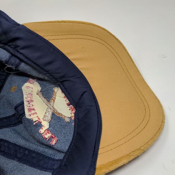 Nissin Men's John P. McDowell Field Dedication Hat Blue Tan Vintage 2000 Y2K - Picture 11 of 12